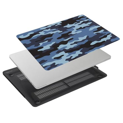 Hard Case Compatible with Old Version MacBook Pro 13 inch Case 2012 2011 2010 2009 2008 Release A1278 with CD-ROM, Laptop Plastic Hard Case Shell & Keyboard Cover, Blue Camouflage - color: Blue Camouflage, size: A1278(Pro 13" w/CD-ROM 2008-2012)