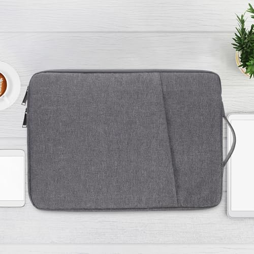 OSALADI Sturdy Laptop Bag and Tablet Carrier for 15.6 Inch with Shockproof Protection, Lightweight Computer Sleeve Briefcase for Travel and Business, Dark Gray
