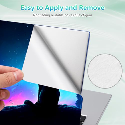 Laptop Skin Sticker Decal 12"-15.6" Universal Laptop/Notebook/Netbook Vinyl - Waterproof Scratch Resistant,Fits HP Dell Lenovo MacBook,2 Free Wrist Pads,Easy Apply & Remove,Cute Cat Galaxy - color: Cute Cat Galaxy