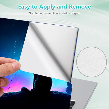 Laptop Skin Sticker Decal 12"-15.6" Universal Laptop/Notebook/Netbook Vinyl - Waterproof Scratch Resistant,Fits HP Dell Lenovo MacBook,2 Free Wrist Pads,Easy Apply & Remove,Cute Cat Galaxy - color: Cute Cat Galaxy