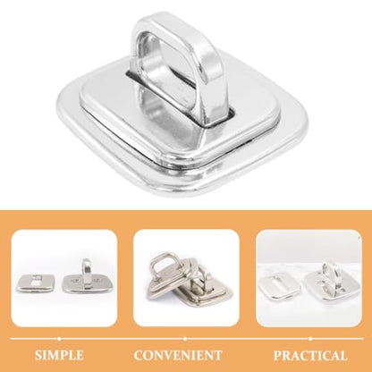 NUOBESTY Laptop Base Fixed Security 2pcs Anchors with Lock Zinc Alloy Plate Antitheft Solution Versatile Compatibility and Notebooks, for Library and School Use