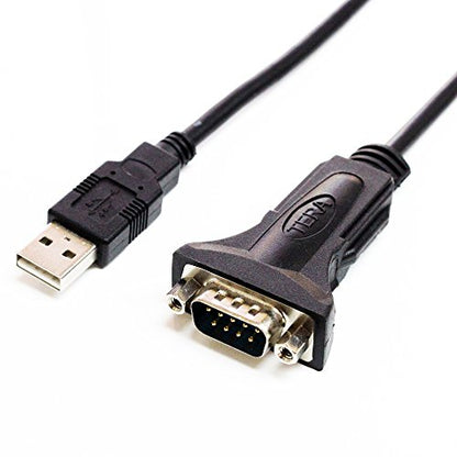 Tera Grand - Premium USB 2.0 to RS232 Serial DB9 Adapter Cable 10 Feet - Supports Windows 11, 10, 8, 7, Vista, XP, 2000, 98, Linux and Mac - Built with FTDI Chipset and Hex Jack Nuts - size: 10 ft, style: Hex Jack Nuts