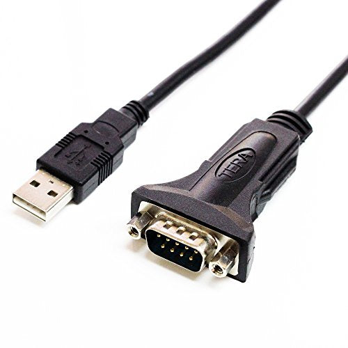 Tera Grand - Premium USB 2.0 to RS232 Serial DB9 Adapter Cable 10 Feet - Supports Windows 11, 10, 8, 7, Vista, XP, 2000, 98, Linux and Mac - Built with FTDI Chipset and Hex Jack Nuts - size: 10 ft, style: Hex Jack Nuts