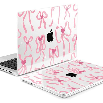 MEEgoodo Case for MacBook Pro 16 inch 2026 2024 2023 2021, Laptop Hard Shell Compatible with M5 M4 M3 M2 M1 Pro/Max Chip, Fit Model A3429/A3428/A3403/A3186/A2991/A2780/A2485, Coquette Ribbon Bow - color: Coquette Ribbon Bow