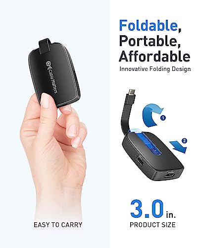 Cable Matters 4-in-1 USB C Hub, HDMI 4K@60Hz, 100W Charging | 10Gbps USB-C Digital AV Adapter, USB C HDMI Hub, Portable, Thunderbolt 4 Compatible, for MacBook/XPS/iPhone 17/16