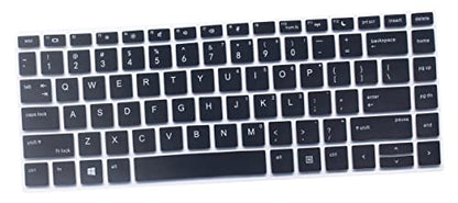 Silicone Keyboard Cover Skin Compatible for 14" HP ProBook 440 445 G5 G6 G7, HP ProBook 430 G5 13.3", HP ProBook x360 440 G1, HP ProBook 640 G4 G5 (Black) - color: Black