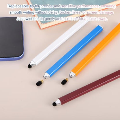 PATIKIL 2Pcs Stylus Pens for Touch Screen, High Sensitivity Universal Pen Capacitive Digital Pens Touchscreen Stylus for Phone Tablets Laptop Touch Screen Devices, White - color: White