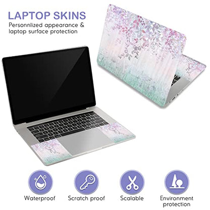 DINKY Laptop Skin Sticker Decal, 12" 13" 13.3" 14" 15" 15.4" 15.6 inch Laptop Universal Reusable Vinyl Skin Stickers Cover Art Decal Notebook PC Personalized Protector-Wildflowers - color: Wildflowers-01