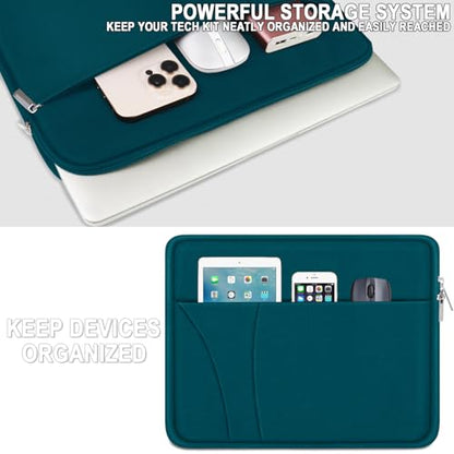 Laptop Sleeve Case 14 inch, Traveling Laptop Cover with Zippered Pocket, Shockproof Protective Carrying Briefcase Computer Bag for 14" MacBook Air/Pro, HP, Dell, Lenovo, Acer, Cyan - color: Cyan, size: 14 inch