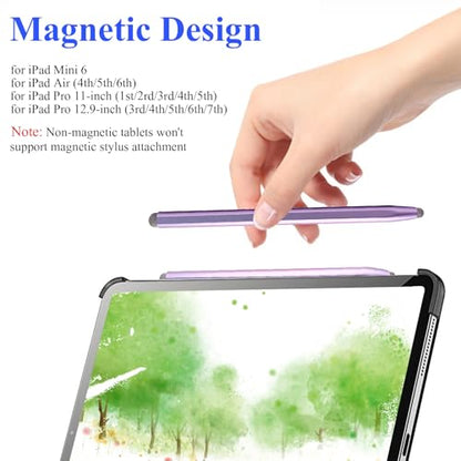2-in-1 Stylus Pen for Touchscreen with Magnetic, Kenkor 2PCS Tablet Pencil for Nintendo Switch 2/Apple iPad/Air/Mini/Pro/iPhone/Android/Huawei/Samsung/Galaxy All Touch Screen Devices (Purple/Pink) - color: Purple+Pink