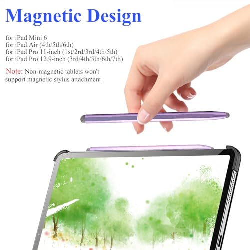 2-in-1 Stylus Pen for Touchscreen with Magnetic, Kenkor 2PCS Stylus Pencil | Stylus for Nintendo Switch/Apple iPad/Air/Mini/Pro/iPhone/Android/Huawei/Samsung/Galaxy All Touch Screen Devices-Purple/Pink - color: Purple+Pink