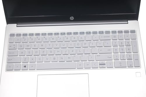 Keyboard Cover Compatible for 15.6" HP Laptop 15-fc 15-fd 15t-fd Series, HP Pavilion 15 15-eg/eh/er 15t-eg200/eg300 15z-eh300 Series, HP Pavilion 17z 17z-cp000 17z-ca200 17-cn 17-cp Series (Silver) - color: Silver