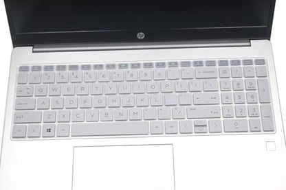 Keyboard Cover Compatible for 15.6" HP Laptop 15-fc 15-fd 15t-fd Series, HP Pavilion 15 15-eg/eh/er 15t-eg200/eg300 15z-eh300 Series, HP Pavilion 17z 17z-cp000 17z-ca200 17-cn 17-cp Series (Silver) - color: Silver