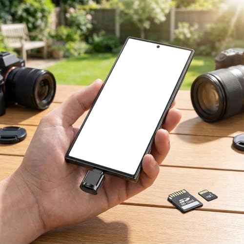 2-in-1 USB-C and USB 3.0 Memory Card Reader - Portable SD/TF Card Adapter for Laptop and Smartphone