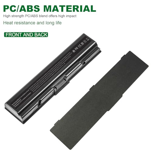 TREE.NB Laptop Battery for Toshiba PA3534U-1BRS Toshiba Satellite A200 A205 L201 L202 L203 L205 L300 L300D L305 L305D 11.1V 5200mAh Black - size: 7.36x1.75x1.27inch PA3534