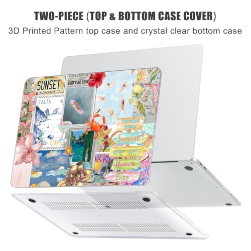 for MacBook Neo Case 13 inch 2026 A18 Pro (A3404), Anti-Scratch Protective Pattern Hard Shell Case, Trendy Laptop Cover with Keyboard Cover+Screen Film+Trackpad Film,Pastel Ocean Breeze - color: Pastel Ocean Breeze