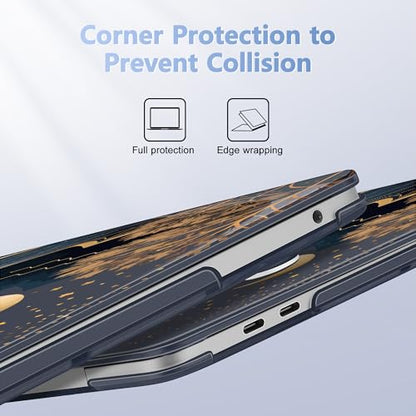 May Chen Compatible with MacBook Pro 13 inch Case with Touch Bar 2022 2021 2020 Release A2338 M1/M2 A2251 A2289, Plastic Hard Shell Case with Keyboard Cover, Traditional - color: Traditional