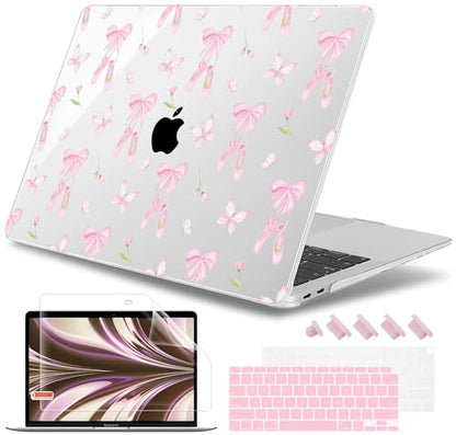 May Chen Compatible with MacBook Air 13 inch Case 2022 2021, 2020-2018 Release Model: M1 A2337 A2179 A1932, Plastic Hard Shell Case Cover for Mabook Air 13 inch with Retina Dispaly, Ballet Shoes - color: Ballet shoes