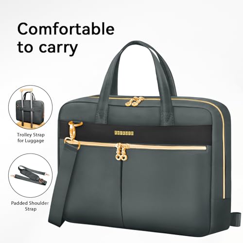 Ferkurn Laptop Bag Case Women Men Computer Bag Compatible with MacBook/HP/LG/Dell, Shoulder Strap Slim Carrying Messenger Briefcase, Grey, 15.6-16 Inch - color: Heather Grey, size: 15-15.6 inch