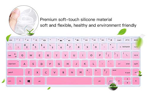 Keyboard Cover for HP Pavilion X360 14" & HP Laptop 14t 14z 14-cf 14-dk 14-dq 14-fq Series 14-cf0006dx/cf0012dx 14-dk0002dx 14-dq0011dx/dq1037wm/dq1089wm 14-fq0040nr/fq0050nr Keyboard Skin, Ombre Pink - color: Ombre Pink