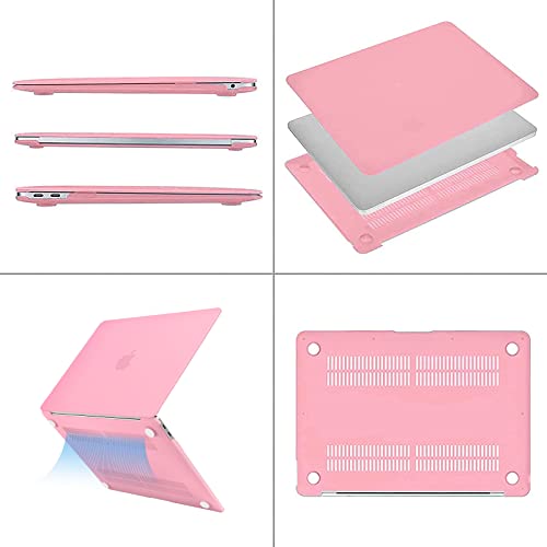 MOSISO Compatible with MacBook Air 13 inch Case 2022 2021 2020 2019 2018 Release A2337 M1 A2179 A1932 Touch ID, Plastic Hard Shell Cover Compatible with MacBook Air 13.3 inch Case, Pink - color: Pink