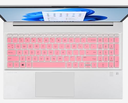 Keyboard Cover for HP 15.6 Laptop 15-fc 15-fd Series, HP 15z-fc000 15t-fd000 fd100 fd200 15-fc0499nr 15-fc0502nr 15-fc0399nr 15-fc0099nr 15-fd0083wm fd0127dx fd0012nr, HP 255 G10 Laptop - color: Pink