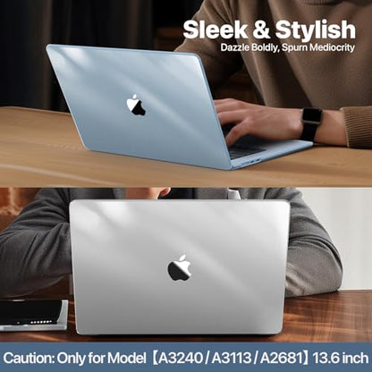 Soonjet Compatible with MacBook Air 13 inch Case, Crystal Clear Shell, Fits 2026-2022 M5/M4/M3/M2,A3449 A3240 A3113 A2681, Color-Matched Transparent Design for MacBook Air 13.6 inch - color: Crystal Clear