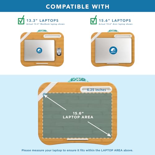 LAPGEAR Designer Lap Desk – Aqua Trellis, 2-Pack with Storage Basket - color: Aqua Trellis, size: 2-Pack Lap Desks + Basket