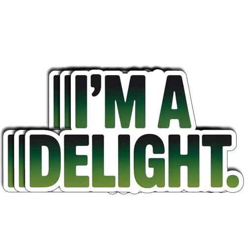 (3pcs) I’m A Delight Sticker, Sarcastic Compliment Quote Vinyl Decal, Relatable Humor Sticker for Laptop Water Bottle Journal - color: I’m a Delight