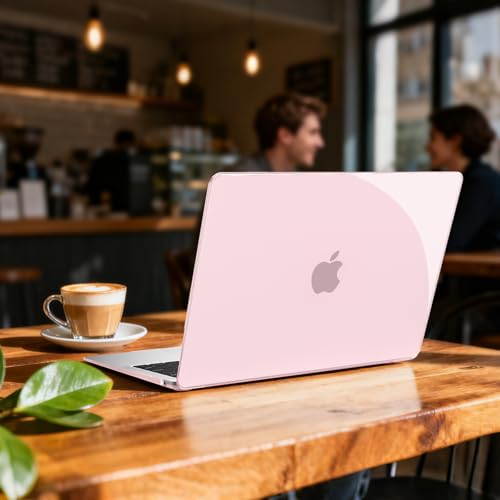 B BELK for MacBook Air 13 inch Case M1 2021 2020 2019 2018, Crystal Pink | Model A2337 A2179 A1932, Plastic Laptop Hard Shell for MacBook Air 13.3 inch Case with Keyboard Cover & Screen Protector - color: Crystal Pink