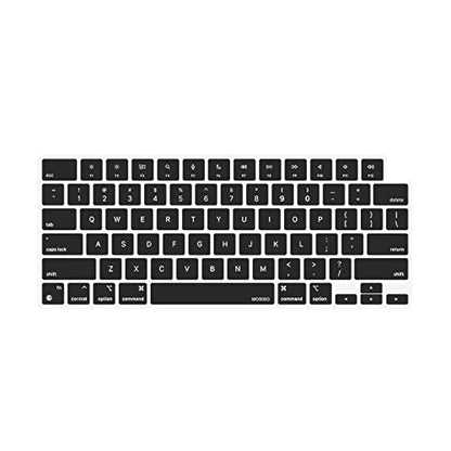 MOSISO Keyboard Cover Skin Compatible with MacBook Air 15 inch M3 M2 | A3114 A2941/Air 13.6 A3113 A2681/Pro 14/16 M4 M3 M2 M1, Black - color: Black