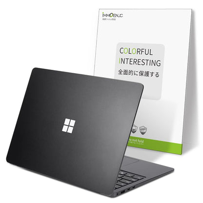 IMMOENUC Skin for Microsoft Surface Laptop 7 (15 inch, 2024 Model 2037) - Full Body Vinyl Wrap Decal Sticker - Anti-Scratch & Abrasion Resistant Protective Cover - Black - color: Black, size: 15 inch