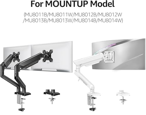 Freelift Desk C-Clamp Extension for Max 6 inch Thick Desktops, Monitor Mount C-Clamp Base, Fits MU8011B/MU8012B/MU8013B/MU8014B/MU8011W/MU8012W/MU8013W/MU8014W, Black