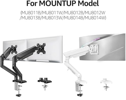 Freelift Desk C-Clamp Extension for Max 6 inch Thick Desktops, Monitor Mount C-Clamp Base, Fits MU8011B/MU8012B/MU8013B/MU8014B/MU8011W/MU8012W/MU8013W/MU8014W, Black