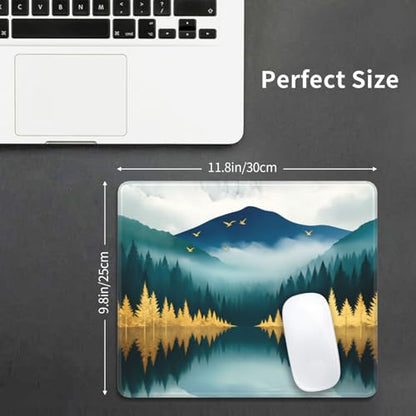 Mountains Gaming Computer Keyboard Cute Mouse Pad with Anti-fray Stitching, Premium-Textured Alfombrilla para Mouse with Non-Slip Rubber Base, 10 x 12 inch - color: Mountains