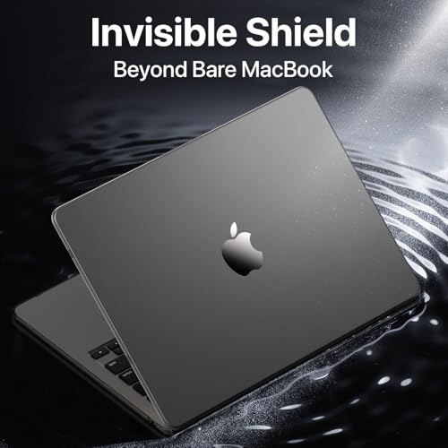 Macaset for MacBook Air 15 inch Case M5 M4 M3 M2 2026-2023 Mac Laptop Cover | Space Gray Color Match, Matte Clear, Anti Fingerprint & Scratch, Close Seamlessly, Protective Hard Shell, Ultra Thin Fit - color: Space Gray Clear