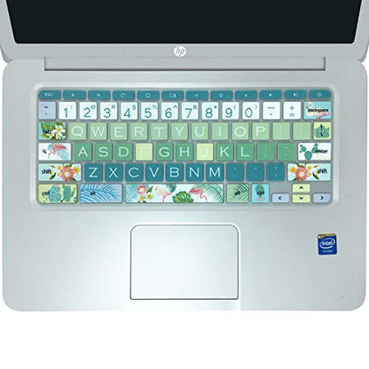 Silicon Keyboard Cover Skin for HP Chromebook 11 X360, 14-ca, 14-ak, 14-X Series - Flamingo - color: Flamingo