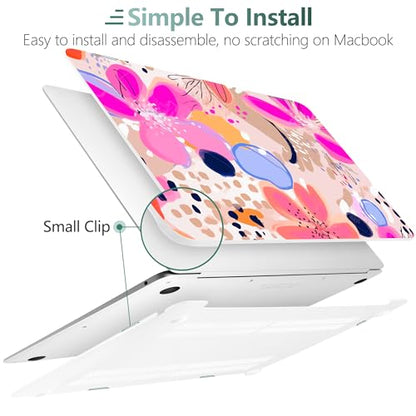 DONGKE Compatible with MacBook Air 13 inch Case 2021 2020 2019 2018 Release A2337 M1 A2179 A1932 with Retina Display & Touch ID, Plastic Hard Shell & Keyboard Cover - Floral Artistic - color: Floral Artistic D157