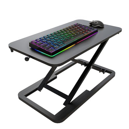 Keyboard Riser for Desk- 23.6’‘ Height Adjustable Standing Desk Converter, Table Lifter for Standing, Keyboard and Mouse Riser for Ergonomic Sit Stand Workstations, 6 Height Levels
