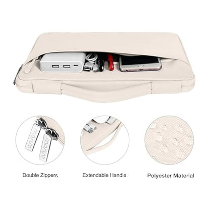 MOSISO Compatible with MacBook Air 13 inch Case M5 2026 M4 2025 M3 M2 2024-2022 A3449 A3240 A3113 A2681,Hard Shell&Sleeve Bag&Keyboard Skin&Webcam Cover&ScreenFilm for MacBook Air 13.6, Beige - color: Beige