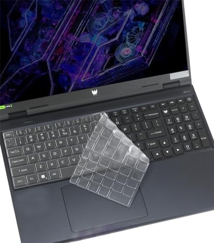 Silicone Keyboard Cover Skin Compatible for 2024 Acer Predator Helios Neo 16 PHN16-72 Gaming Laptop & 2024 Acer Predator Helios 16 PH16-72 Gaming Laptop (Clear) - color: Clear, size: Compatible for 2024 Acer Predator Helios Neo 16