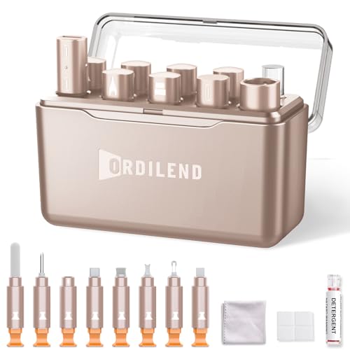 iPhone Cleaning Kit for Charging Port Cleaner AirPod Phone, Desert Titanium | Multi-Tool, iPhone Cleaner, Repair Lightning Cable USB C Speaker Charger iPad Connector, Compact Portable, with Storage Case - color: Desert Titanium