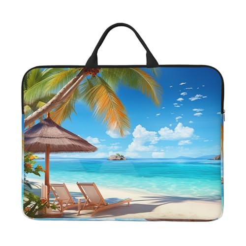 14 Inch Laptop Sleeve Case Waterproof Lightweight Laptop Case Bag Summer Beach Holiday Travel Laptop BagsWith Handle Briefcase Messenger Bag For Women Men