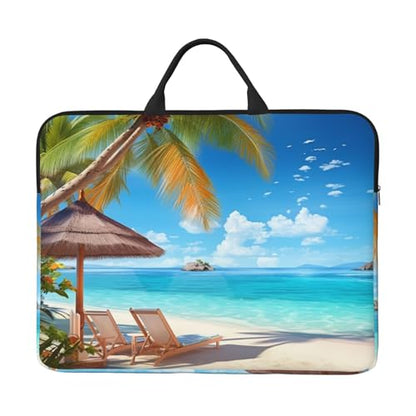 14 Inch Laptop Sleeve Case Waterproof Lightweight Laptop Case Bag Summer Beach Holiday Travel Laptop BagsWith Handle Briefcase Messenger Bag For Women Men