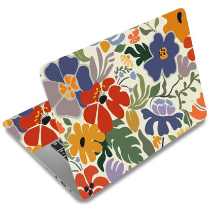 SUPERDANT Laptop Skin Sticker Flowers Laptop Decals Personalized Universal Notebook Computer Wrap Vinyl Skin Stickers Cover Art Decal Removable 12-15.6 Inch Waterproof Scratch-Resistant Gifts - style: Abstract Flowers