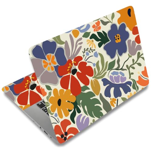 SUPERDANT Laptop Skin Sticker Flowers Laptop Decals Personalized Universal Notebook Computer Wrap Vinyl Skin Stickers Cover Art Decal Removable 12-15.6 Inch Waterproof Scratch-Resistant Gifts - style: Abstract Flowers