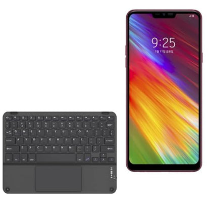 BoxWave Keyboard Compatible with LG Q9 - SlimKeys Bluetooth Keyboard with Trackpad, Portable Slim TouchPad - Jet Black