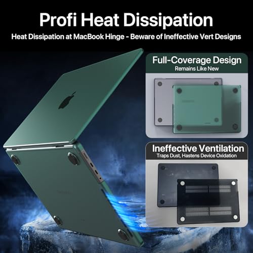 Soonjet for MacBook Pro 14 inch Case M5 M4 M3 M2 M1 Pro/Max 2026-2021 Cover | Green Clear Matte, Protective Hard Shell Laptop Cover, Ultra Thin, Anti Crack & Fingerprint, Scratch Resistant, Easy Snap on - color: Turquoise Green Clear
