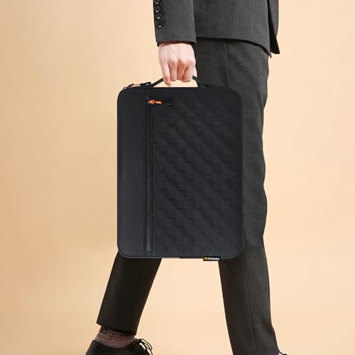 DOMISO 16 Inch Laptop Sleeve, Waterproof Shockproof Case with Handle, Fits MacBook Pro/LG Gram/Dell XPS/HP 16" Notebooks, Black - color: Black, size: 16 inch