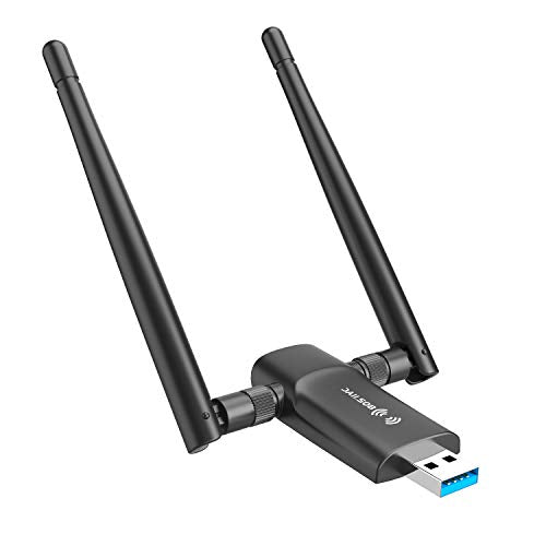 Nineplus Wireless USB WiFi Adapter for PC - 1300Mbps Dual 5Dbi Antennas 5G/2.4G WiFi Adapter for Desktop PC Laptop Windows11/10/7, Wireless Adapters for Desktop Computer Network Adapters